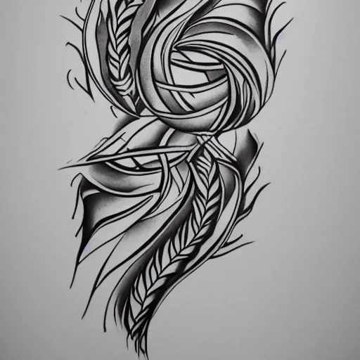 Prompt: aesthetic flash tattoo design of two intertwining flames