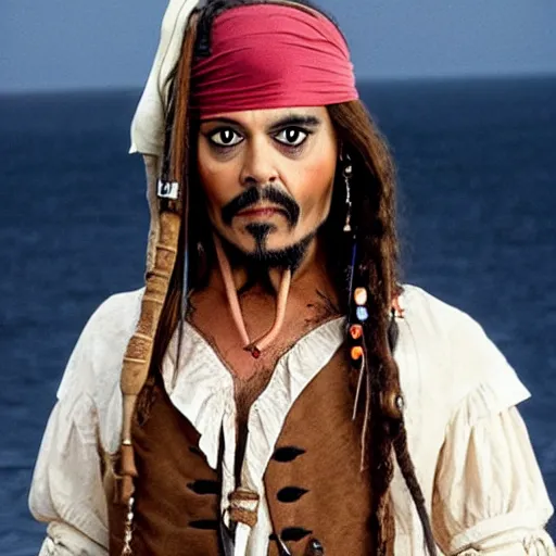 Image similar to mr bean as jack sparrow