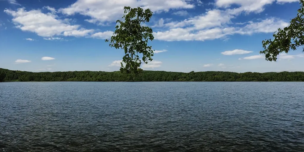 Image similar to lake with black water side view, sky