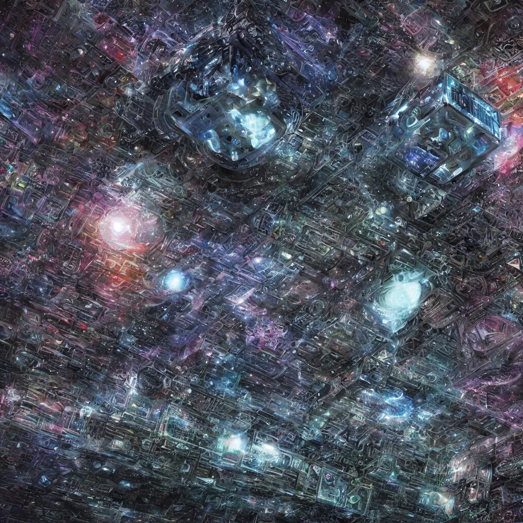 Prompt: a borg cube in space, art by mark cooper, 8 k, hyper detailed, hdr, intricate, masterpiece