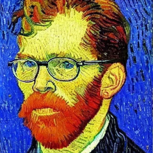 Image similar to edwin rutte in the style of vincent van gogh