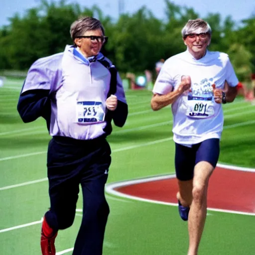 Prompt: Bill Gates as an Olympic sprinter
