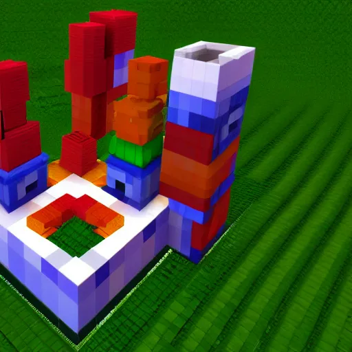 Prompt: voxel game