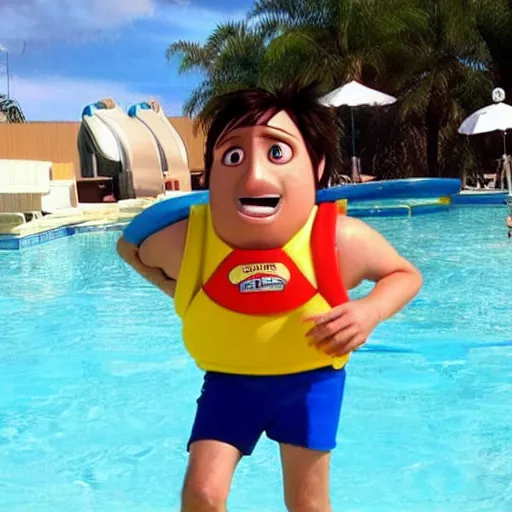 Image similar to “ flint lockwood as a life guard ”