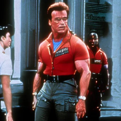 Image similar to arnold schwarzenegger in ghostbusters