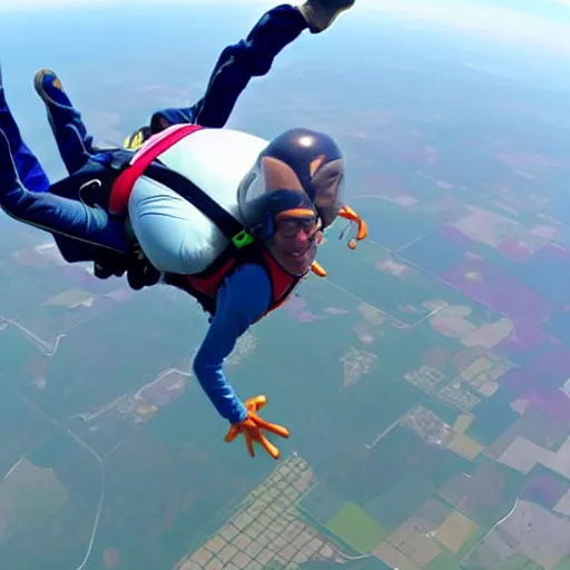 Image similar to skydiving frog