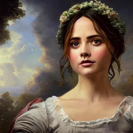 Prompt: a fantasy style portrait painting of jenna coleman / dawn summers hybrid in the style of francois boucher oil painting unreal 5 daz. rpg portrait, extremely detailed artgerm greg rutkowski alphonse mucha greg hildebrandt tim hildebrandt