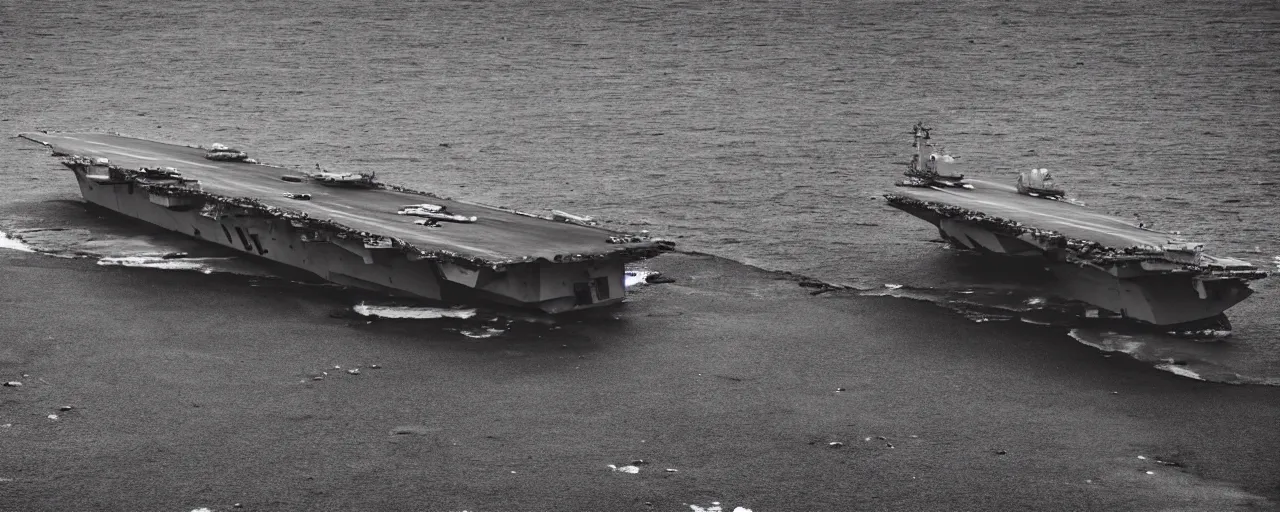 abandoned aircraft carrier