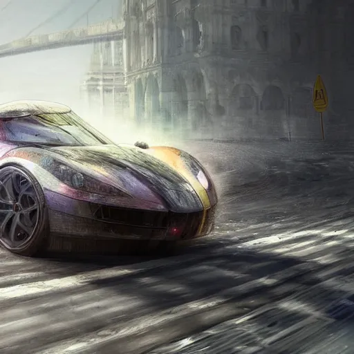 Image similar to hyperrealistic mixed media high resolution painting of the future of the automobile in 1000 years, stunning 3d render inspired art by István Sándorfi and Greg Rutkowski and Unreal Engine, perfect symmetry, dim volumetric lighting, 8k octane beautifully detailed render, post-processing, extremely hyper-detailed, intricate, epic composition, highly detailed attributes, highly detailed atmosphere, cinematic lighting, masterpiece, trending on artstation, very very detailed, masterpiece, stunning, flawless structure, lifelike texture, perfection,