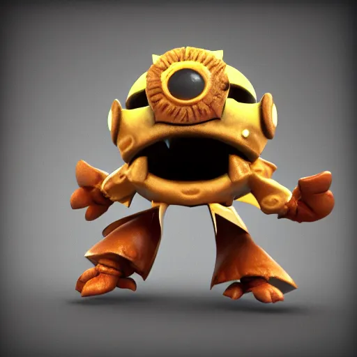 Prompt: kuriboh stylized stl fantasy miniature, 3 d render, activision blizzard style, hearthstone style