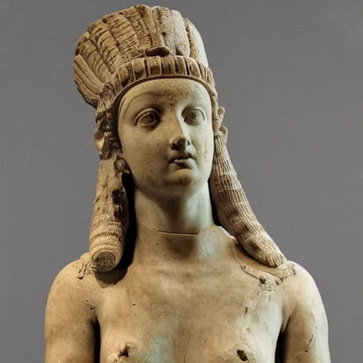 Image similar to roman sculpture of cleopatra