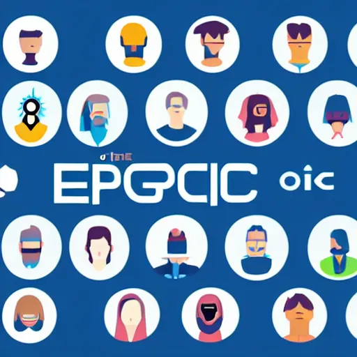 Image similar to logomark epic company of the future, AI art, epic, vector art