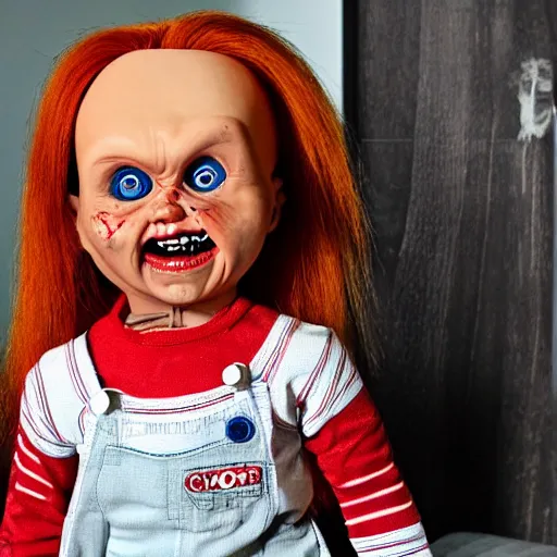 Prompt: chucky the killer doll coming alive