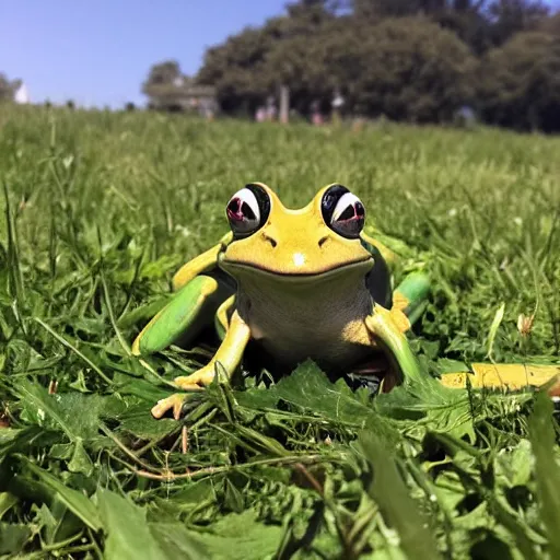 Prompt: so let me tell you about my day. First I walked through a meadow filled with flowers. It was very hot and sunny but the wind was very nice. Then I came across a talking frog. Immediately the frog started shilling bitcoin to me like I hadn't heard of it.