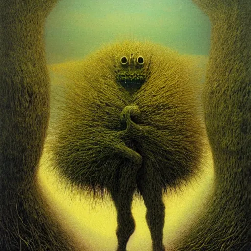 Prompt: grass monster 4k by zdzisław beksiński