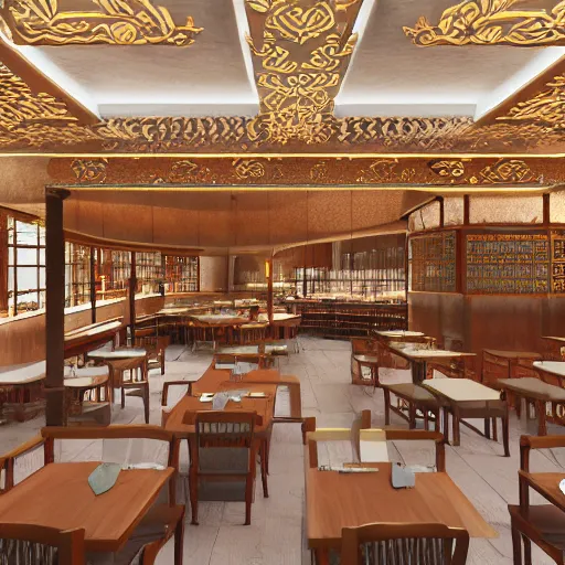 Prompt: a beautiful hyperdetailed render of roasted string hotpot elementary restaurant restaurant yan'an, from china, with merchant logo, simply style, fine delicate structure, chinese style, victo ngai, 4 k hd