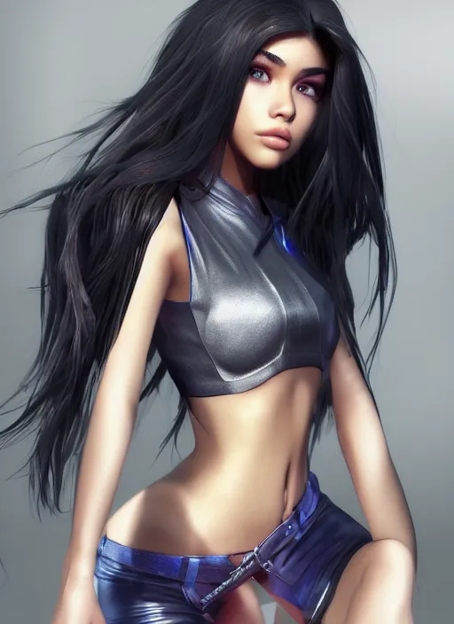 Image similar to Madison Beer as a video game character, digital art, unreal engine, unreal engine render, blender render, render, 4k, coherent