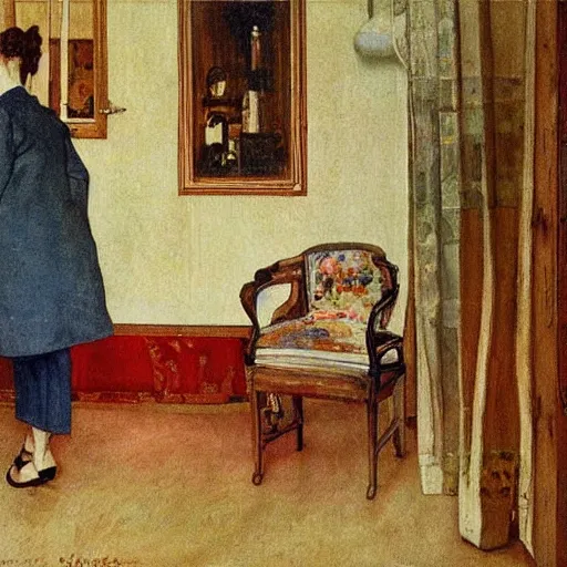 Image similar to modern stylized oil painting by carl larsson