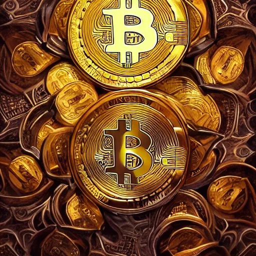 Image similar to a bitcoin art, thick golden bitcoin, hearthstone art style, epic fantasy style art, fantasy epic digital art, epic fantasy card game art