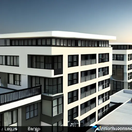 Image similar to large penthouse, luxury, 3d, render, floorplan,