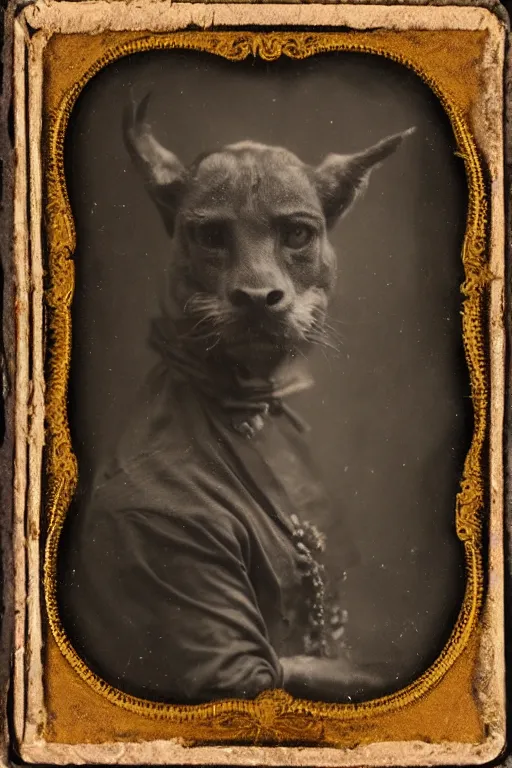 Prompt: daguerreotype of a terrifying beast from the jungle