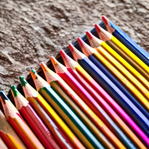 Prompt: pencils, just pencils, a lot of pencils, many pencils