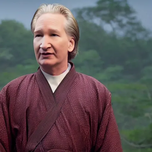 Prompt: a screen still of bill maher in crouching tiger hidden dragon