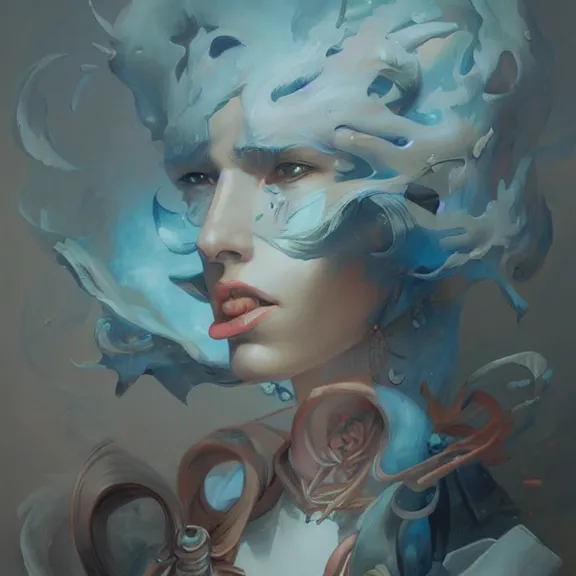 Image similar to a highly detailed portrait in the style of peter mohrbacher and in the style of james jean.