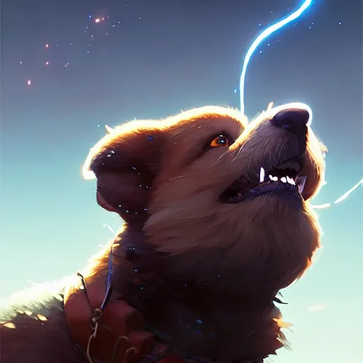 Image similar to highly detailed portrait of saquon barkley barking, number 2 6, unreal engine, fantasy art by greg rutkowski, loish, rhads, ferdinand knab, makoto shinkai and lois van baarle, ilya kuvshinov, rossdraws, tom bagshaw, global illumination, radiant light, detailed and intricate environment h 6 0 4