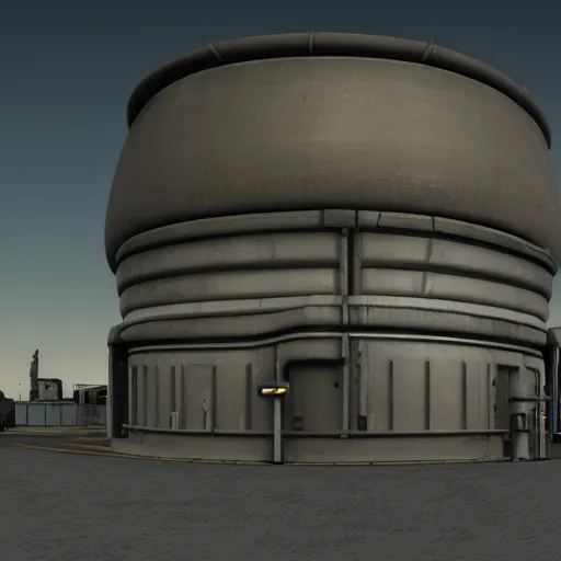 Prompt: 3 d sculpted model of scifi cylindrical bulbous industrial building facade by moebius, mass effect, starship troopers, elysium, prometheus, the expanse, high tech industrial, artstation, unreal, unity, maya, houdini, dramatic cinematic lighting