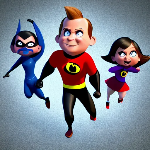 Prompt: incredibles as pokemon high resolution 3d render