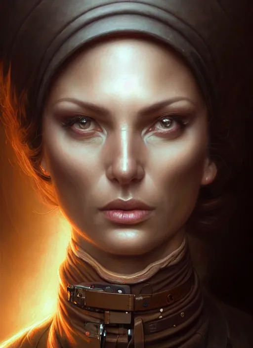 Image similar to closeup portrait shot of a modern day detective in a scenic mystery environment, intricate, elegant, highly detailed, centered, digital painting, artstation, concept art, smooth, sharp focus, illustration, artgerm, tomasz alen kopera, peter mohrbacher, donato giancola, joseph christian leyendecker, wlop, boris vallejo