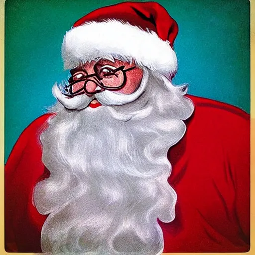 Image similar to “Santa clause in the style of alex ross”