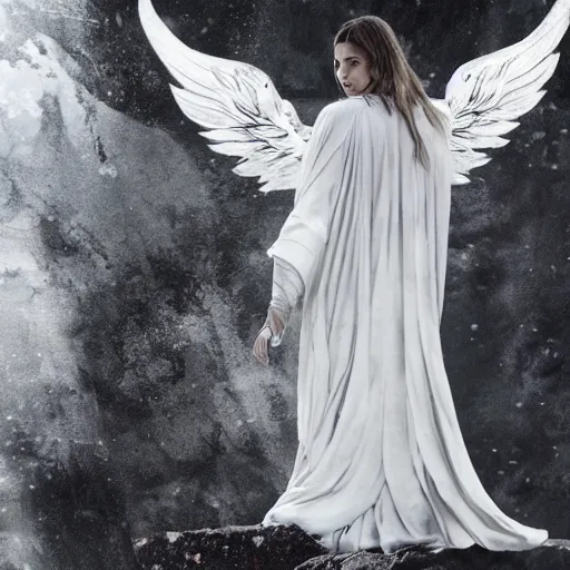 tall female angel, ana de armas, flowing robes, | Stable Diffusion ...