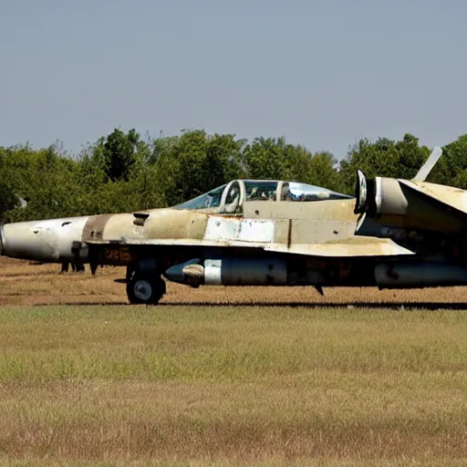 Image similar to derelict A10 warthog jet in the boneyard