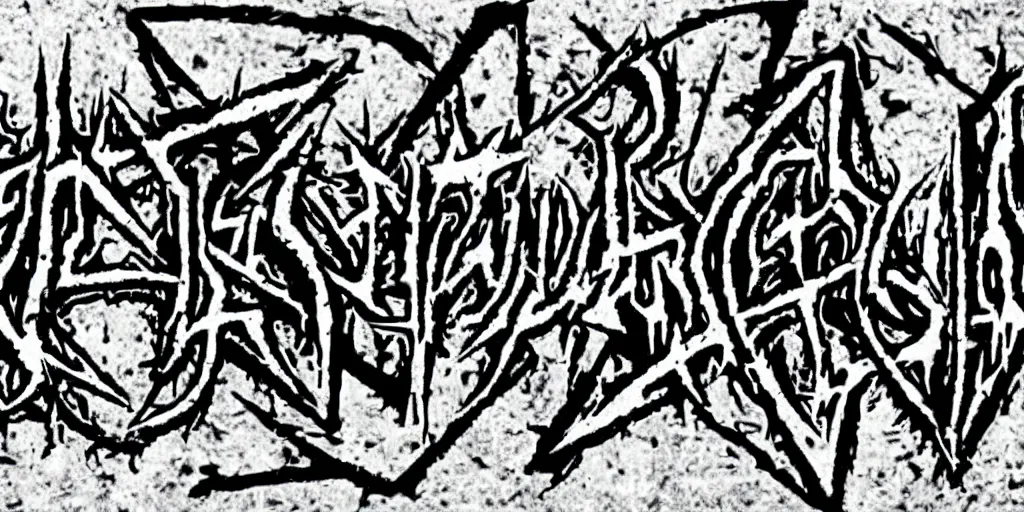 Image similar to 90s old school death metal band logo