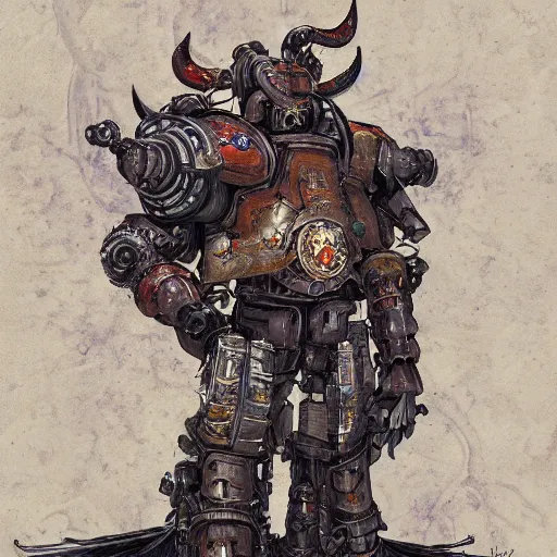 Image similar to portrait of a rampaging ashigaru mecha boar, fantasy painting, dungeons and dragons, magic the gathering art, of bamboo, laquer and steel, steampunk - inspired by brian froud and greg rutkowski