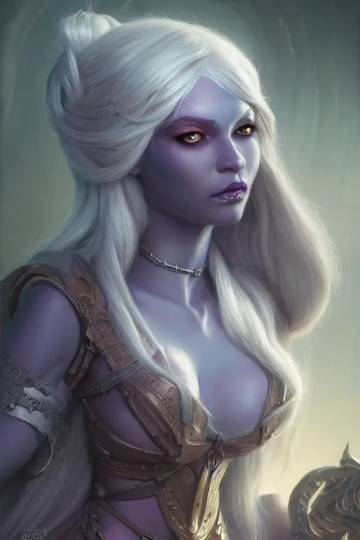 Prompt: drow princess, highly detailed, d & d, fantasy, highly detailed, digital painting, trending on artstation, concept art, sharp focus, illustration, global illumination, ray tracing, realistic shaded, art by artgerm and greg rutkowski and thomas cole and wayne barlowe