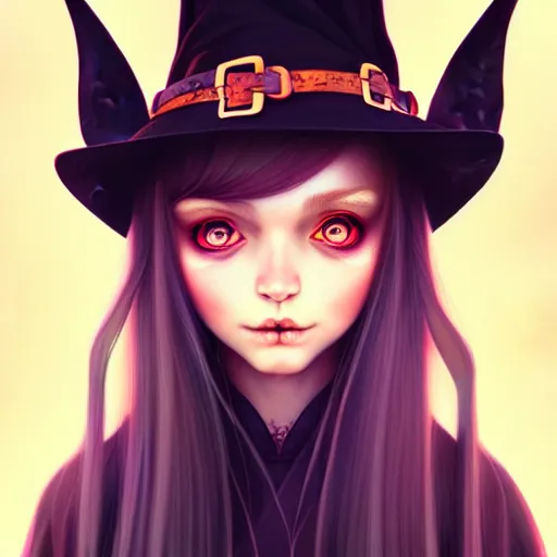 Prompt: portrait of a witch little girl, digital artwork by artgem lau, anna dittman, wlop and rossdraws, anatomically correct, smooth, clean detailed, sharped focus, symmetrical, perfect composition, illustration, extremely coherent, detailed face, arstation, expressive, anime