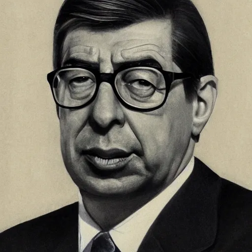 Image similar to [portrait of dark Patrick Balkany]