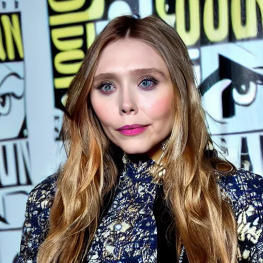 Prompt: Elizabeth Olsen, Hair flowing, CG-1 TRAIN