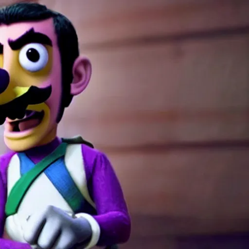 Prompt: “Oscar Isaac playing waluigi in a movie, cinematic, dramatic”