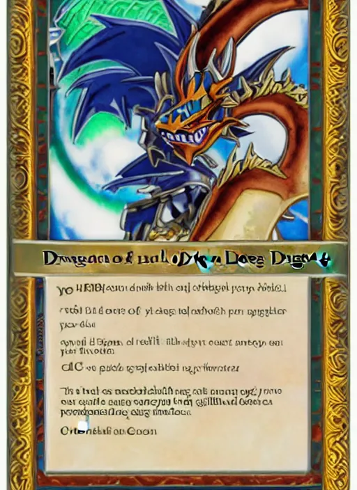 Image similar to yu - gi - oh card of a dragon