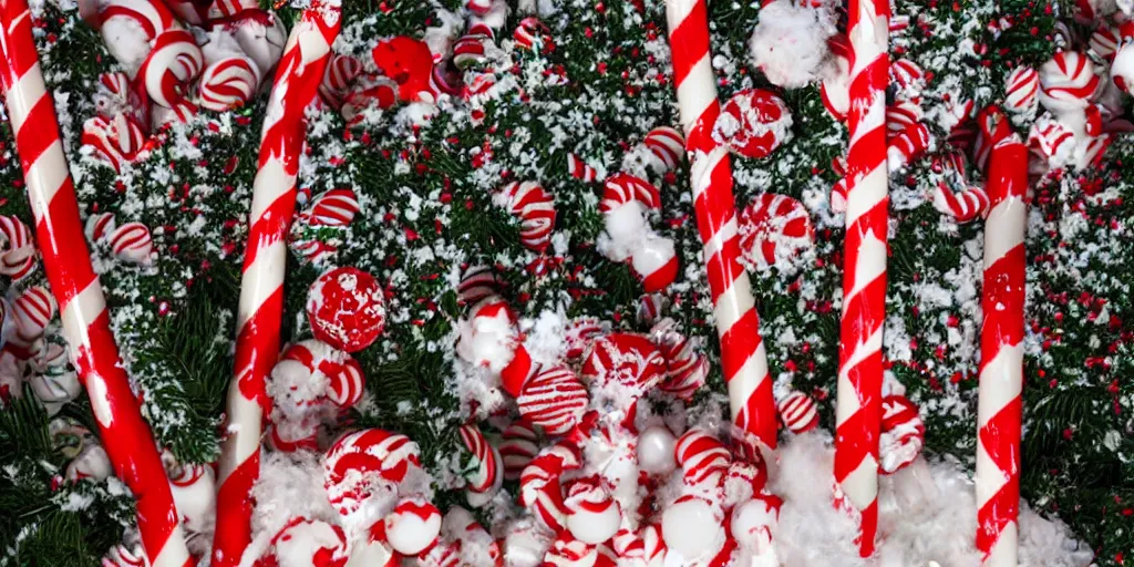 Image similar to base ball in candy cane lane