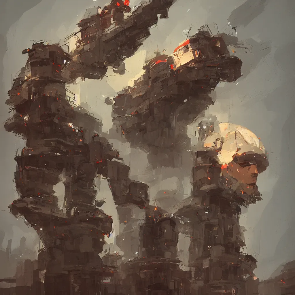 Image similar to portrait of chrurchill in the style of ian mcque, digital painting