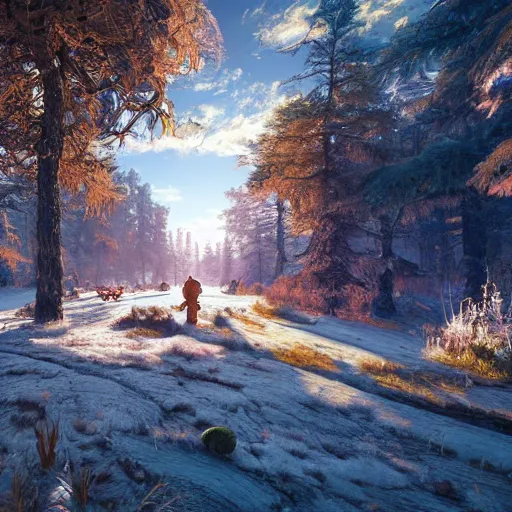 Image similar to a 4 k beautiful scene in early spring showing lively sprigs dslr detailed digital art by ivan shishkin and anton fadeev 4 k hd realism rendered in unreal engine