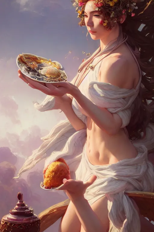 Image similar to goddess of the sweet land, highly detailed, digital painting, artstation, concept art, smooth, sharp focus, illustration, unreal engine 5, 8 k, art by artgerm and greg rutkowski and edgar maxence