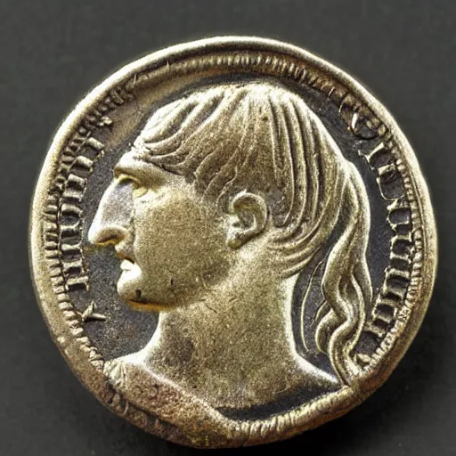 Image similar to antique roman Ethereum coin photo