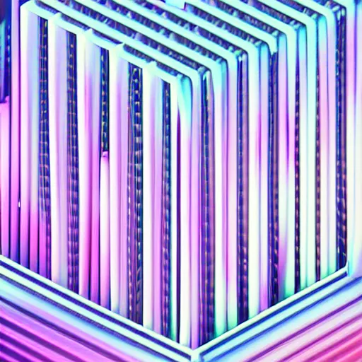 Image similar to a landscape of vertical hexagonal cylinders, hip hop, vaporwave, abstract, neon, CGI, raytraced, detailed, 4k