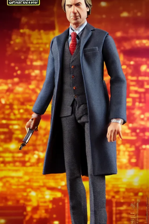 Prompt: saul goodman hot toys figure, 1/16th size, bokeh, hd photo